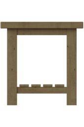 FWStyle Solid Natural Reclaimed Pine Lamp/Side Table in Brown - thumbnail 2
