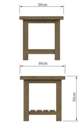 FWStyle Solid Natural Reclaimed Pine Lamp/Side Table in Brown - thumbnail 4