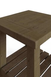 FWStyle Solid Natural Reclaimed Pine Lamp/Side Table in Brown - thumbnail 3