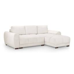 Furnishings For Less UK Zura Cream Fabric Large 3 Seater L Shaped Universal Corner Sofa Bed - thumbnail 3
