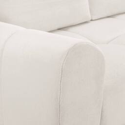 Furnishings For Less UK Zura Cream Fabric Large 3 Seater L Shaped Universal Corner Sofa Bed - thumbnail 2