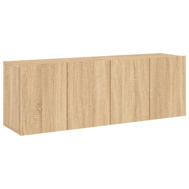 Berkfield Home TV Cabinets Wall-mounted 2 pcs Sonoma Oak 60x30x41 cm in Light Brown - Size: 60 x 30 x 41 cm - image 1