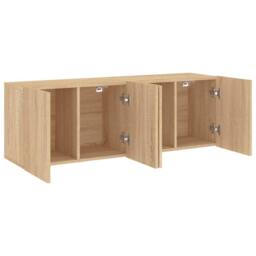 Berkfield Home TV Cabinets Wall-mounted 2 pcs Sonoma Oak 60x30x41 cm in Light Brown - Size: 60 x 30 x 41 cm - thumbnail 6