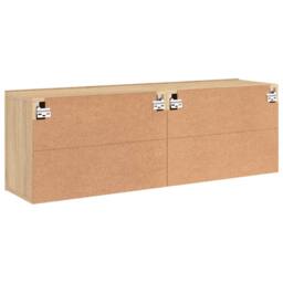 Berkfield Home TV Cabinets Wall-mounted 2 pcs Sonoma Oak 60x30x41 cm in Light Brown - Size: 60 x 30 x 41 cm - thumbnail 9