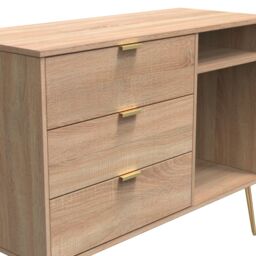 Ready Assembled 2 U Bexley 3 Drawer TV Unit (Ready Assembled) in Light Oak - thumbnail 4