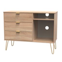 Ready Assembled 2 U Bexley 3 Drawer TV Unit (Ready Assembled) in Light Oak - thumbnail 3