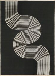 THE RUGS Reversible Weatherproof Outdoor Rug Wavy Lines Urban 1010 in Black - Size: 90 cm x 150 cm - thumbnail 2