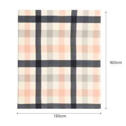 Voltico Super Soft Printed Polar Fleece Blanket 130×160cm - Pink / Yellow - Size: 130 cm x160 cm - thumbnail 2