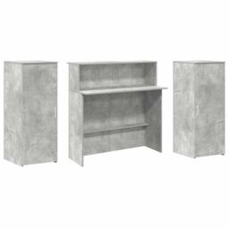 Berkfield Home Reception Desk Concrete Grey 180x50x103.5 cm Engineered Wood - thumbnail 7