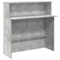 Berkfield Home Reception Desk Concrete Grey 180x50x103.5 cm Engineered Wood - thumbnail 8