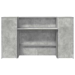 Berkfield Home Reception Desk Concrete Grey 180x50x103.5 cm Engineered Wood - thumbnail 5