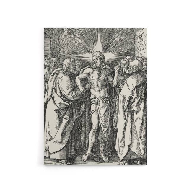 "Artery8 Doubting Thomas Bible Scene Albrecht Durer Canvas Wall Art Print in White - Size: W18"" x H24""" - image 1
