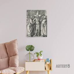 "Artery8 Doubting Thomas Bible Scene Albrecht Durer Canvas Wall Art Print in White - Size: W18"" x H24""" - thumbnail 3