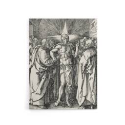 "Artery8 Doubting Thomas Bible Scene Albrecht Durer Canvas Wall Art Print in White - Size: W18"" x H24""" - thumbnail 1
