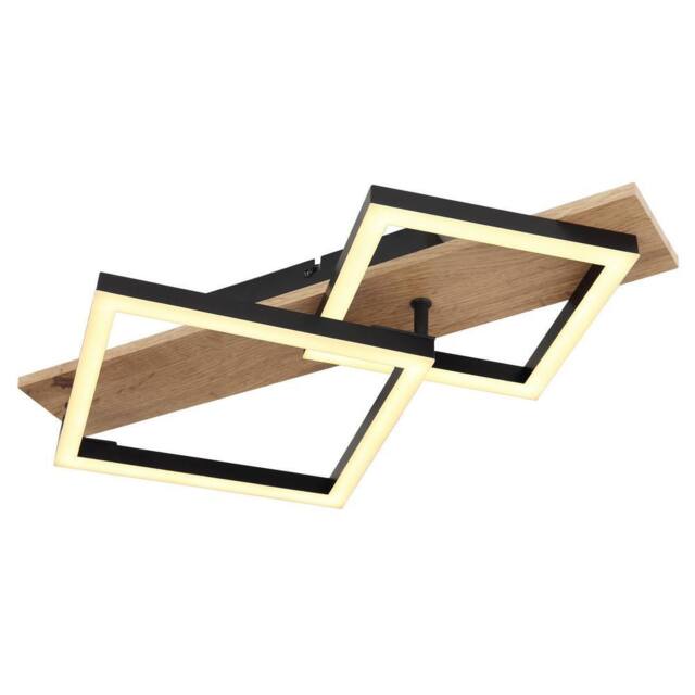Netlighting Beatrix Semi Flush Ceiling Light Matt Black Twin Square LED 3000K - image 1