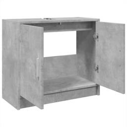 Berkfield Home Sink Cabinet Concrete Grey 63x29x55 cm Engineered Wood - Size: 63 x 29 x 55 cm - thumbnail 5