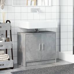 Berkfield Home Sink Cabinet Concrete Grey 63x29x55 cm Engineered Wood - Size: 63 x 29 x 55 cm