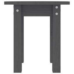 Berkfield Home Coffee Table Grey Ã˜ 35x35 cm Solid Wood Pine - thumbnail 5