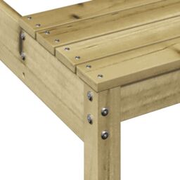 Berkfield Home Picnic Table 110x134x75 cm Impregnated Wood Pine in Brown - Size: 110 x 134 x 75 cm - thumbnail 7