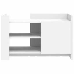 Berkfield Home Coffee Table White 80x50x50 cm Engineered Wood - Size: 80 x 50 x 50 cm - thumbnail 4