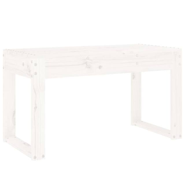 Berkfield Home Garden Bench White 80x38x45 cm Solid Wood Pine - Size: 80 x 38 x 45 cm - image 1