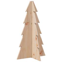Berkfield Home Wooden Christmas Tree for Decoration 69.5 cm Solid Wood Pine in Light Brown