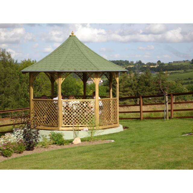 Jagram Garden Buildings Chopin Gazebo Maxi - Pressure Treated Timber - L530 x W530 x H380 cm in Light Tan
