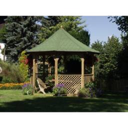 Jagram Garden Buildings Chopin Gazebo Maxi - Pressure Treated Timber - L530 x W530 x H380 cm in Light Tan - thumbnail 3