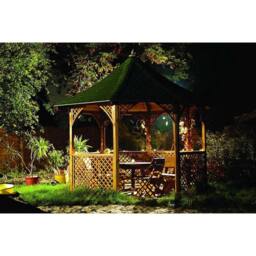 Jagram Garden Buildings Chopin Gazebo Maxi - Pressure Treated Timber - L530 x W530 x H380 cm in Light Tan - thumbnail 5