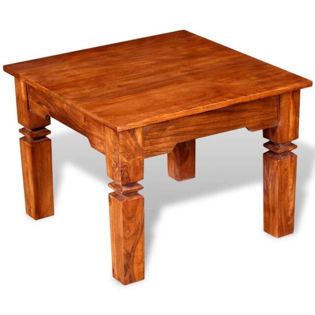 Berkfield Home Coffee Table Solid Wood 60x60x45 cm in Brown - Size: 60 x 60 x 45 cm - image 1