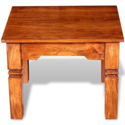 Berkfield Home Coffee Table Solid Wood 60x60x45 cm in Brown - Size: 60 x 60 x 45 cm - thumbnail 6