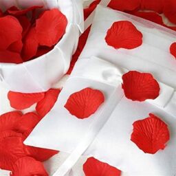 Shatchi 500pcs Red Silk Rose Petals Wedding Mothers Day Wedding Valentine Days Confetti Table Decorations - thumbnail 4