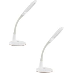 Loops 2 PACK Table Desk Lamp Colour White Touch On/Off Dimming Bulb LED 3.7W Included - thumbnail 1