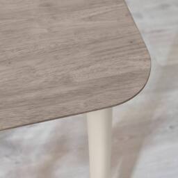FurnitureboxUK Lynton Small White & Grey Wooden Dining Table with 2 Chairs & Bench in Light Grey - thumbnail 5