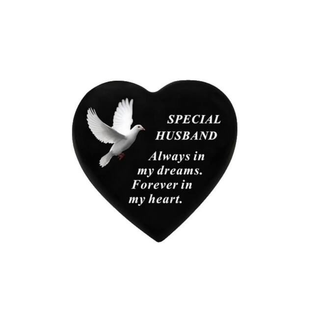 David Fischhoff Black Graveside Memorial Decal Dove Heart Ornament Plaque Husband - image 1