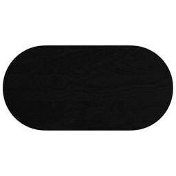 Berkfield Home Table Top Dark Brown 100x50x2 cm Solid Wood Oak Oval - Size: 100 x 50 x 2 cm - thumbnail 2