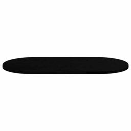Berkfield Home Table Top Dark Brown 100x50x2 cm Solid Wood Oak Oval - Size: 100 x 50 x 2 cm - thumbnail 5