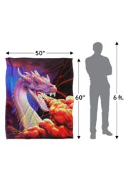 JQ Licensing Royce Mcclure Dragon Fire Silky Touch Super Soft Throw Blanket 152 X 127 cm in White - thumbnail 5