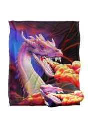 JQ Licensing Royce Mcclure Dragon Fire Silky Touch Super Soft Throw Blanket 152 X 127 cm in White - thumbnail 2