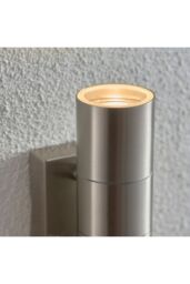 Netlighting Canon PIR 2 Light Outdoor Up Down Wall Light Clear Glass Polished Stainless Steel IP44 GU10 - thumbnail 4