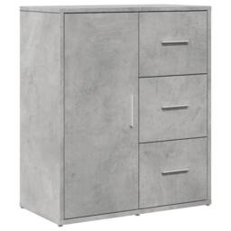 Berkfield Home Sideboards 2 pcs Concrete Grey 60x31x70 cm Engineered Wood - Size: 60 x 31 x 70 cm - thumbnail 4