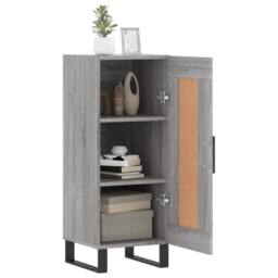 Berkfield Home Sideboard Grey Sonoma 34.5x34x90 cm Engineered Wood - thumbnail 4