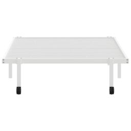 Berkfield Home Bed Frame without Mattress Foldable White 107x203 cm Steel - thumbnail 6