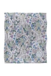 Netflix Bridgerton Lady In Silver Floral Soft Throw Blanket 152 X 127 Cm