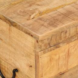 Berkfield Home Storage Box 39x28x31 cm Solid Wood Mango in Brown - Size: 39 x 28 x 31 cm - thumbnail 5
