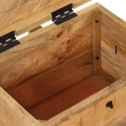Berkfield Home Storage Box 39x28x31 cm Solid Wood Mango in Brown - Size: 39 x 28 x 31 cm - thumbnail 8