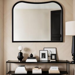 Home Garden Direct Garda Irregular Wall Mirror Black 80x65cm - Size: 80x65 cm - thumbnail 1