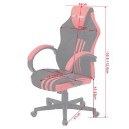 RayGar RG-EDGE Gaming Office Chair High Back, Armrests & Adjustable Height in Red - Size: 1 Pack - thumbnail 3
