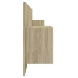 Berkfield Home Bed Headboard with Cabinets Sonoma Oak Engineered Wood in Brown - thumbnail 5