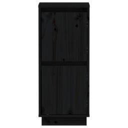 Berkfield Home Sideboards 2 pcs Black 31.5x34x75 cm Solid Wood Pine - thumbnail 5
